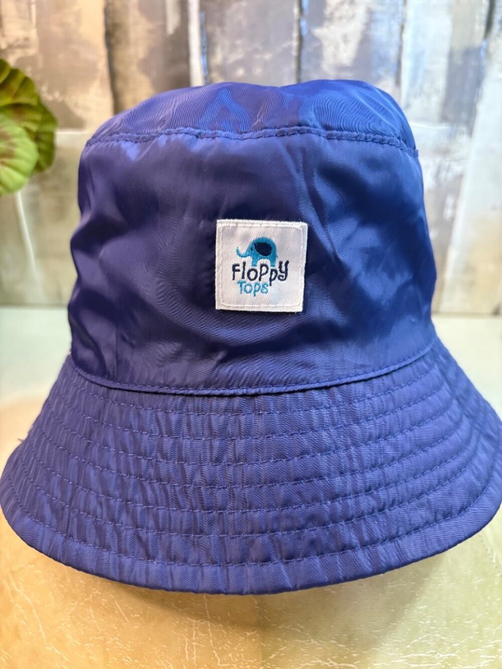 Floppy Tops Girls Toddler Summer Bucket Hat Reversible Navy Floral Jungle OS